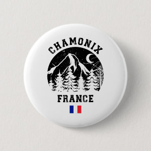 Bóton Redondo 5.08cm Chamonix France Alps Ski Resort Alpino Skiing Fren