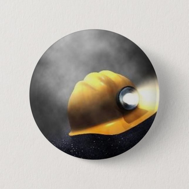 Bóton Redondo 5.08cm chapéu dos mineiros de carvão (Frente)