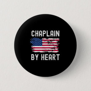 Bóton Redondo 5.08cm Chaplain Usa Flag Profissão Retroativa