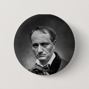 Bóton Redondo 5.08cm Charles Baudelaire - Foto Vintage 1878