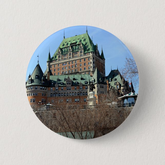 Bóton Redondo 5.08cm Château Frontenac, Québec, Canadá (Frente)
