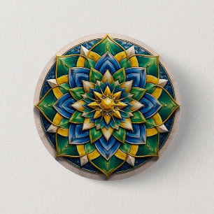 Bóton Redondo 5.08cm Chaveiro Mandala Luxo - 01