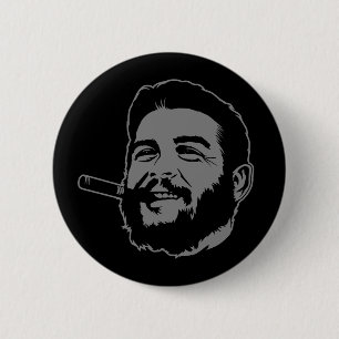Bóton Redondo 5.08cm Che Guevara com o botão do retrato do charuto