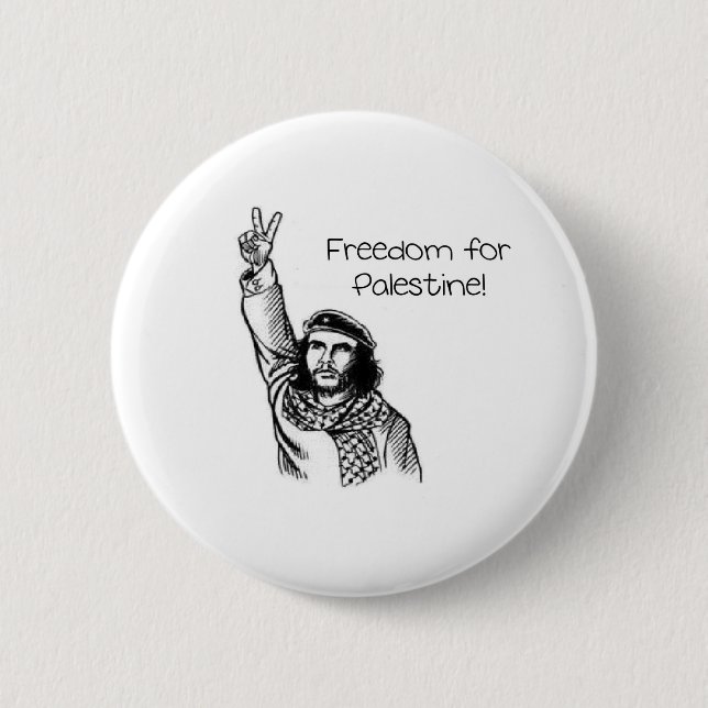 Bóton Redondo 5.08cm Che Guevara, liberdade de Palestina! (Frente)