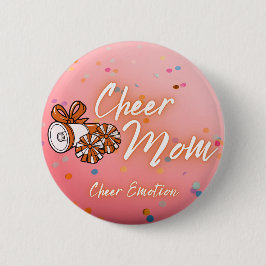 Bóton Redondo 5.08cm Cheer Mãe Pin