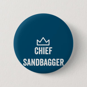 Bóton Redondo 5.08cm Chefe Sandbagger Golf Meme Bjj Chess Sandbag