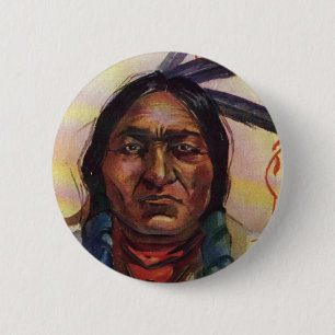 Bóton Redondo 5.08cm Chefe Sitting Bull