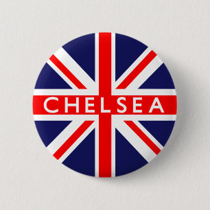 Bóton Redondo 5.08cm Chelsea: Bandeira Britânica