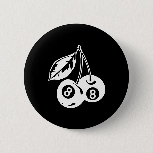Bóton Redondo 5.08cm Cherry Billiards - Jogo da Piscina Na moda (Frente)