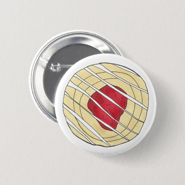 Bóton Redondo 5.08cm Cherry Danish Viennoiserie Paery Chef Bakery (Frente & Verso)