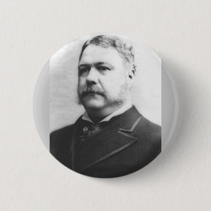 Bóton Redondo 5.08cm Chester A. Arthur 21rua Presidente