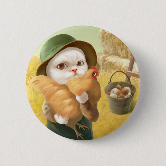 Bóton Redondo 5.08cm Chicken Hug (Frente)