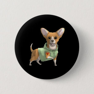 Bóton Redondo 5.08cm Chihuahua Eu Amo Mamãe Tatuagem Camiseta de cão Mã
