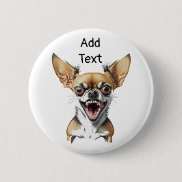 Bóton Redondo 5.08cm Chihuahua Malvado Personalizado | Cachorros Engraç