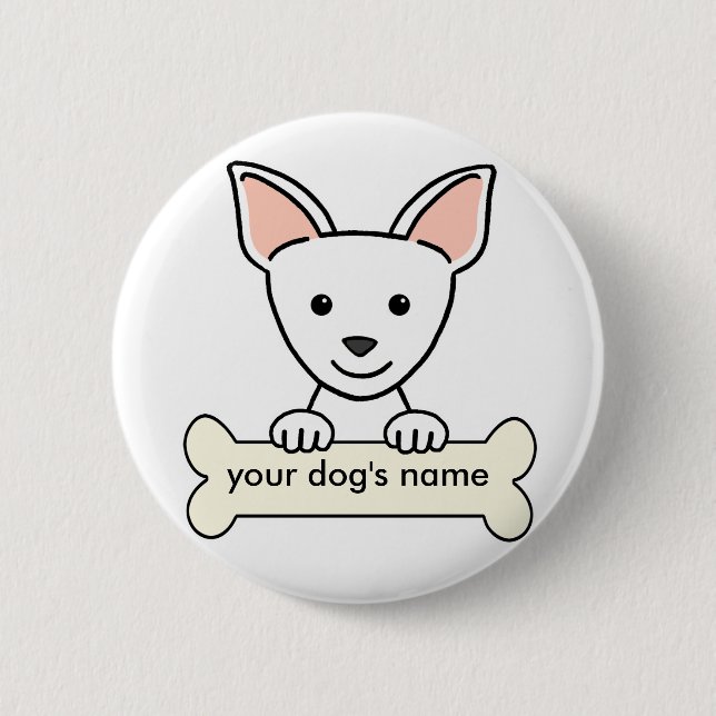 Bóton Redondo 5.08cm Chihuahua personalizado (Frente)