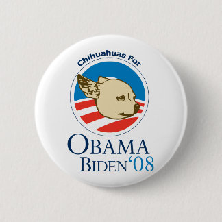 Bóton Redondo 5.08cm Chihuahuas para Obama