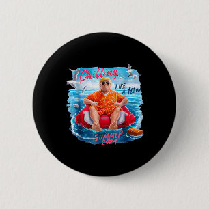 Bóton Redondo 5.08cm Chillin Como Um Felon Verão 2024 90s 4º De Julho T