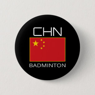 Bóton Redondo 5.08cm China Badminton Team Fan Gift Atleta Chinês Chn