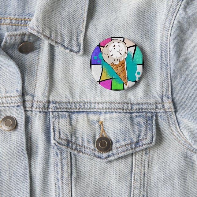 Bóton Redondo 5.08cm Chipsets de chocolate para sorvetes (In Situ)