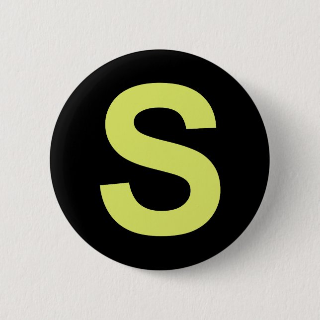 Bóton Redondo 5.08cm Chipunk Halloween Carnival Group - Letra S (Frente)
