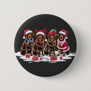 Bóton Redondo 5.08cm Chocolate Santa Chapeleiro de chocolate chifre no