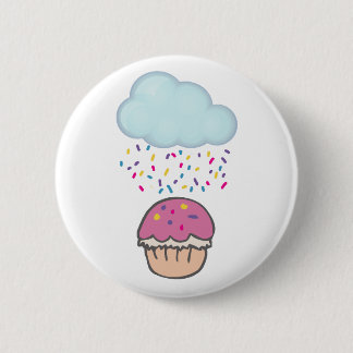 Bóton Redondo 5.08cm Chovendo Confeitos no Cupcake
