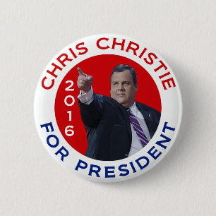 Bóton Redondo 5.08cm Chris Christie para o presidente 2016
