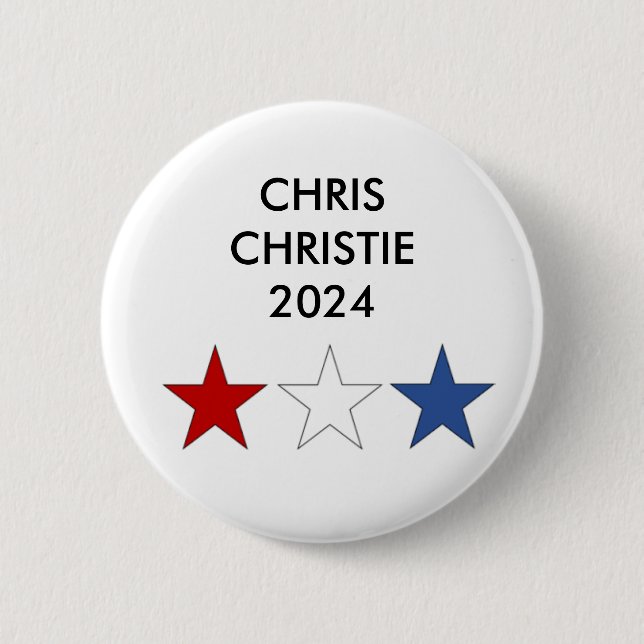 Bóton Redondo 5.08cm Chris Christie para o Presidente 2024 Button (Frente)