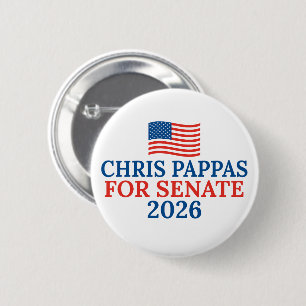 Bóton Redondo 5.08cm Chris Pappas para Senado Eleição 2026