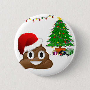 Bóton Redondo 5.08cm christmas poo emoji