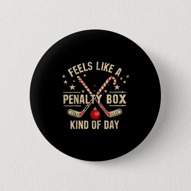 Bóton Redondo 5.08cm Christmas Retro Feels Like A Penalty Box Kind Of D (Frente)
