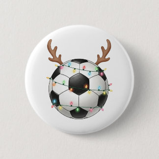 Bóton Redondo 5.08cm Christmas Soccer Reindeer Football Lights
