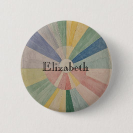 Bóton Redondo 5.08cm Chromatic Whirl: Abstract Pastel Color Wheels