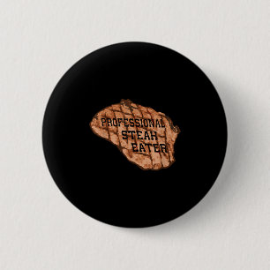 Bóton Redondo 5.08cm Churrasco Engraçado Anti-Vegan Professional Steak