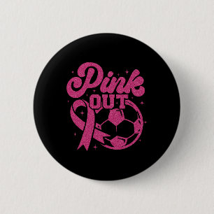 Bóton Redondo 5.08cm Chute Rosa Para Futebol de Cura de Câncer de Mama
