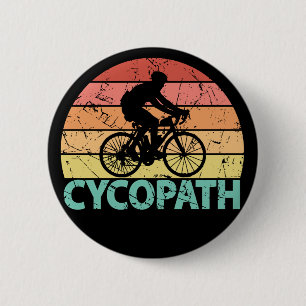 Bóton Redondo 5.08cm Ciclista Engraçado Cycopath Ciclismo