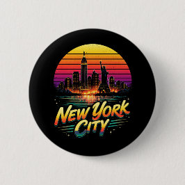 Bóton Redondo 5.08cm Cidade de Nova York