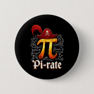 Bóton Redondo 5.08cm Ciência Pirata Estudante Professor de Matemática P