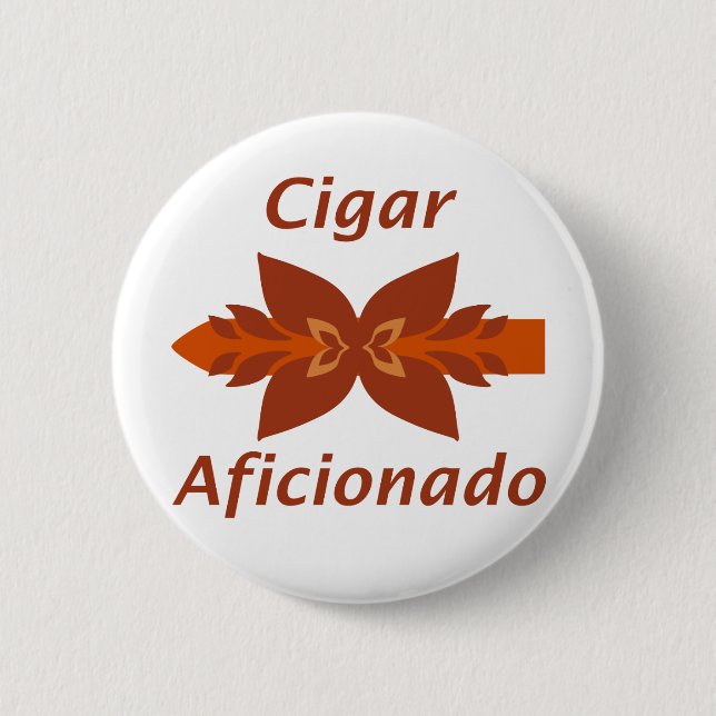 Bóton Redondo 5.08cm Cigar Aficionado (Frente)