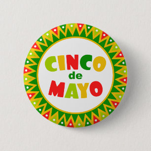 Bóton Redondo 5.08cm Cinco de Mayo