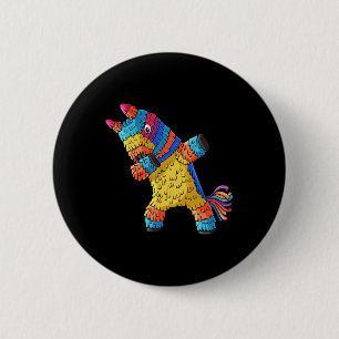 Bóton Redondo 5.08cm Cinco De Mayo Dabbing Donkey Pinata Engraçado Mexi