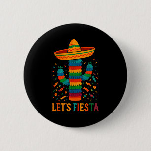 Bóton Redondo 5.08cm Cinco de mayo festa engraçada de cacto mexicano va