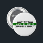 Bóton Redondo 5.08cm Cinta Verde Certificado Lean Six Sigma<br><div class="desc">Cinta Verde Certificado Lean Six Sigma</div>