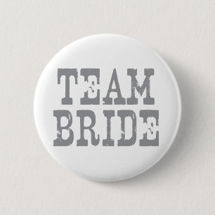 Bóton Redondo 5.08cm Cinza Ocidental do Team Bride