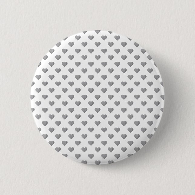 Bóton Redondo 5.08cm Cinzas Concretas Simétricas em Branco (Frente)