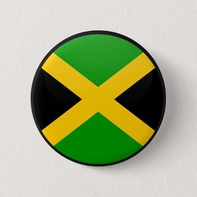 Bóton Redondo 5.08cm Círculo da bandeira da qualidade de Jamaica (Frente)