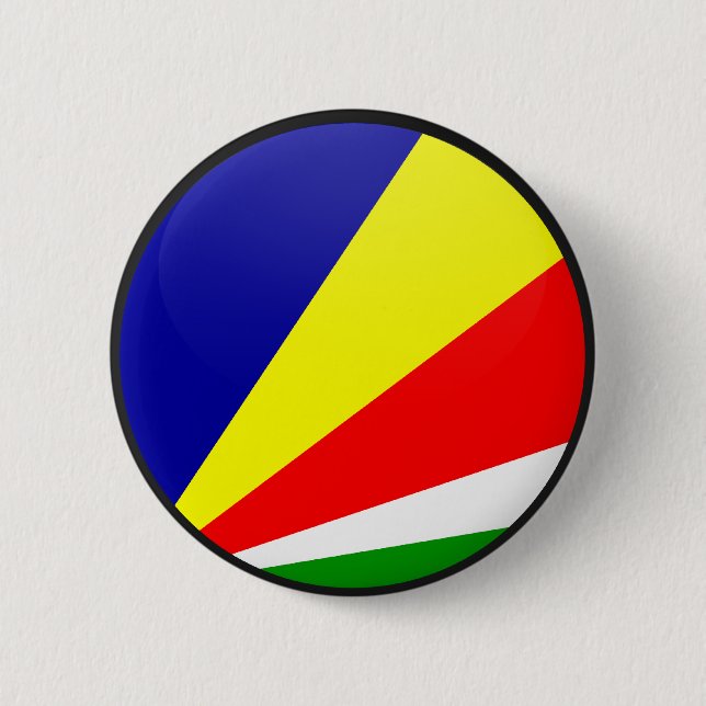 Bóton Redondo 5.08cm Círculo da bandeira da qualidade de Seychelles (Frente)
