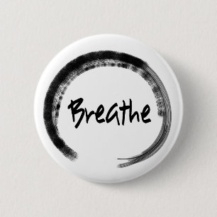 Bóton Redondo 5.08cm Círculo Zen - Botões Breathe - Yoga Pin