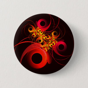 Bóton Redondo 5.08cm Círculos Coloridos Padrão Moderno de Arte Abstrato