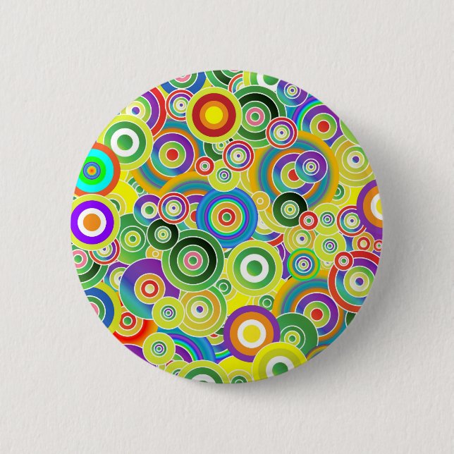 Bóton Redondo 5.08cm Círculos das cores (Frente)